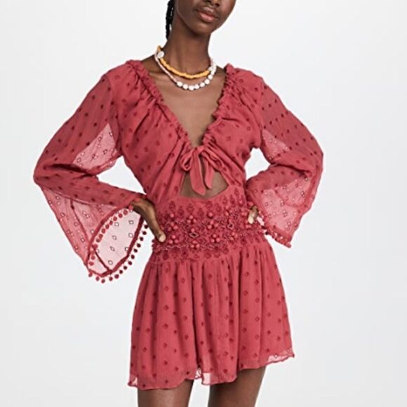 Free People Della Sole Cutout Mini Dress Size S/P - Picture 8 of 11